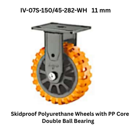 Supo PolyurethaneWheel with C.I. Core Double Ball Bearing IV-J07S-04-200-282 92 mm x67 mm