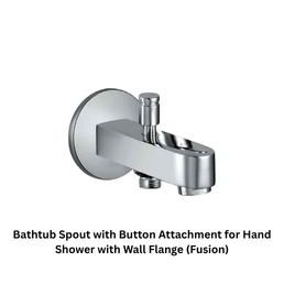 Jaquar Bathtub Spout with Button Attachment for Hand Shower with Wall Flange (Fusion)