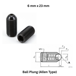Ball Plung (Allen Type) - 6 mm x 23 mm