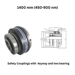 KBK Safety Coupling with keyway and two bearings - 1400 mm (450-900 nm)