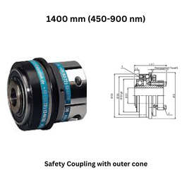 KBK Safety Coupling with outer cone - 1400 mm (450-900 nm)