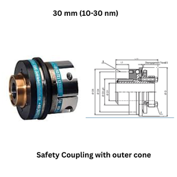 KBK Safety Coupling with outer cone - 30 mm (10-30 nm)