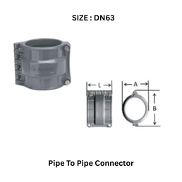 MechAir Pipe To Pipe Connector - DN63
