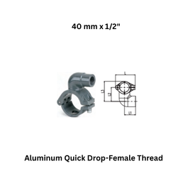 AirPipe Aluminum Quick Drop-Female Thread - 40 mm x 1/2"