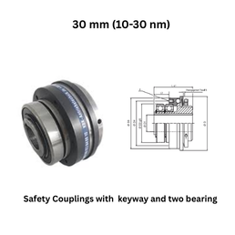 KBK Safety Coupling with keyway and two bearings - 30 mm (10-30 nm)