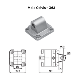 Janatics Pneumatic Male Clevis - Ø63