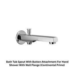 Jaquar Bath Tub Spout With Button Attachment For Hand Shower With Wall Flange (Continental Prime)