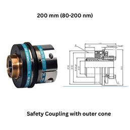 KBK Safety Coupling with outer cone - 200 mm (80-200 nm)