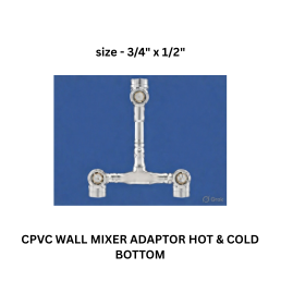 Ajay Greenline Cpvc Wall Mixer Adaptor Hot & Cold Bottom 20 mm x 15 mm