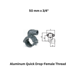AirPipe Aluminum Quick Drop-Female Thread - 50 mm x 3/4"