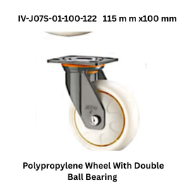 Supo Polypropylene Wheel With Double Ball Bearing IV-J07S-01-100-122 115 m m x100 mm