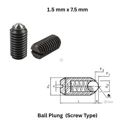 Ball Plung (Screw Type) - 1.5 mm x 7.5 mm