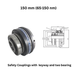 KBK Safety Coupling with keyway and two bearings - 150 mm (65-150 nm)