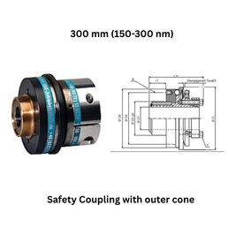 KBK Safety Coupling with outer cone - 300 mm (150-300 nm)