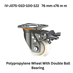 Supo Polypropylene Wheel With Double Ball Bearing IV-J07S-01D-100-122 76 mm x76 m m