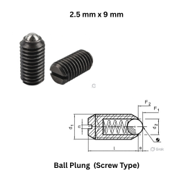 Ball Plung (Screw Type) - 2.5 mm x 9 mm