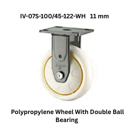 Supo Polypropylene Wheel With Double Ball Bearing IV-07S-100/45-122-WH 11 mm