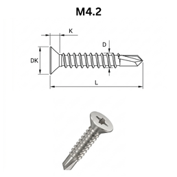 Precise DIN 7504 OH Self Drilling Screws - M4.20 - Stainless Steel