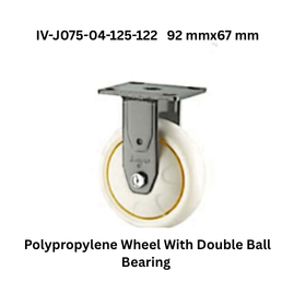 Supo Polypropylene Wheel With Double Ball Bearing IV-J075-04-125-122 92 mmx67 mm