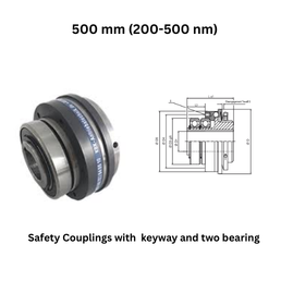 KBK Safety Coupling with keyway and two bearings - 500 mm (200-500 nm)