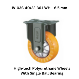 Supo High-tech Polyurethane Wheels With Single Ball Bearing IV-03S-40/22-361-WH 6.5 mm