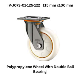 Supo Polypropylene Wheel With Double Ball Bearing IV-J07S-01-125-122 115 mm x100 mm