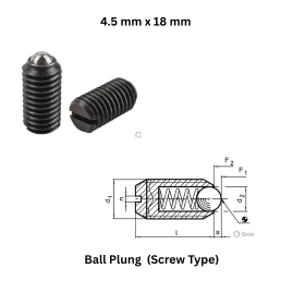 Ball Plung (Screw Type) - 4.5 mm x 18 mm