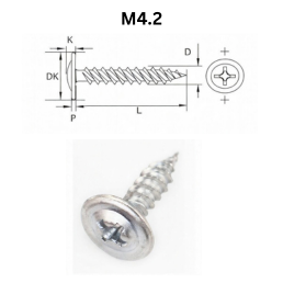 Precise Wafer Head Drywall Screws - M4.2 - Stainless Steel