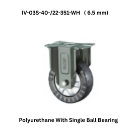 Supo Grand Polyurethane With Single Ball Bearing IV-03S-40-/22-351-WH ( 6.5 mm)