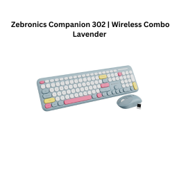 Zebronics Companion 302 | Wireless Combo Lavender