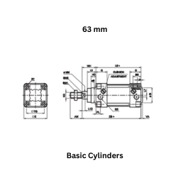 Janatics Pneumatic Basic Cylinders Double cylinder - 63 mm