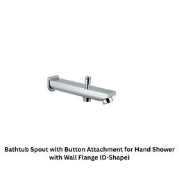 Jaquar Bathtub Spout with Button Attachment for Hand Shower with Wall Flange (D-Shape)