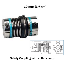 KBK Safety Coupling with collet clamp - 10 mm (3-7 nm)
