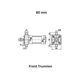 Janatics Pneumatic Front Trunnion - 80 mm