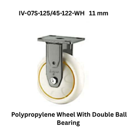 Supo Polypropylene Wheel With Double Ball Bearing IV-07S-125/45-122-WH 11 mm