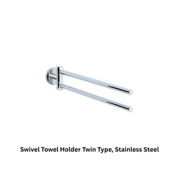 Jaquar Swivel Towel Holder Twin Type, Stainless Steel
