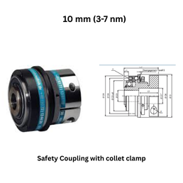 KBK Safety Coupling with collet clamp - 10 mm (3-7 nm)