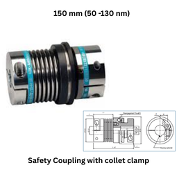 KBK Safety Coupling with collet clamp - 150 mm (50 -130 nm)
