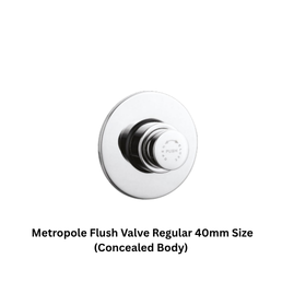 Jaquar Metropole Flush Valve Regular 40mm Size (Concealed Body) with Exposed Shut Off Provision & Round Flange