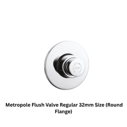 Jaquar Metropole Flush Valve Regular 32mm Size (Concealed Body) with Exposed Shut Off Provision & Round Flange