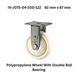Supo Polypropylene Wheel With Double Ball Bearing IV-J07S-04-200-122 92 mm x 67 mm