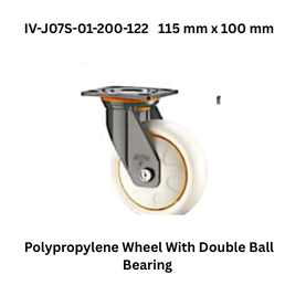 Supo Polypropylene Wheel With Double Ball Bearing IV-J07S-01-200-122 115 mm x 100 mm