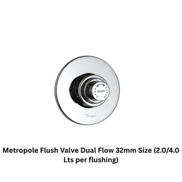 Jaquar Metropole Flush Valve Dual Flow 32mm Size (Concealed Body) with Exposed Shut Off Provision (2.0/4.0 Lts per flushing)