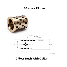 Oilless Bush With Collar - 16 mm x 25 mm