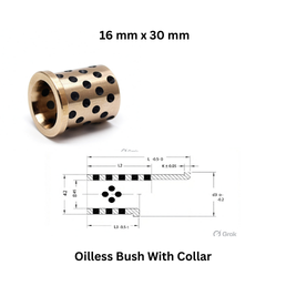 Oilless Bush With Collar - 16 mm x 30 mm
