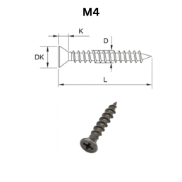 Precise Double Flat Head Chipboard Screws - M4.0 - Carbon Steel