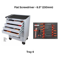 Groz Universal Tool Kit Tray 4 - Flat Screwdriver - 6.5" (150mm)