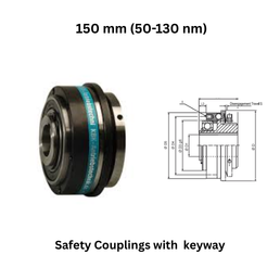 BK Safety Couplings with keyway - 150 mm (50-130 nm)