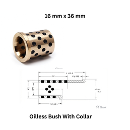 Oilless Bush With Collar - 16 mm x 36 mm