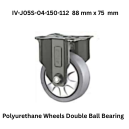 Supo Polyurethane Wheels Double Ball Bearing IV-J05S-04-150-112 88 mm x 75 mm